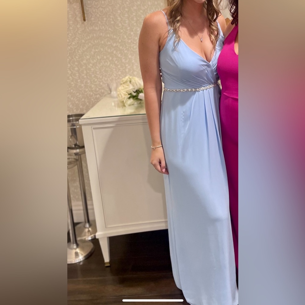 Wrap dress from davids bridal, wore 1 time w/ built in cups! And belt attached